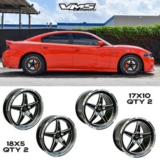 4 Vms Racing V-star Drag Pack Race Wheels 17x10 18x5 For Dodge Charger Pl