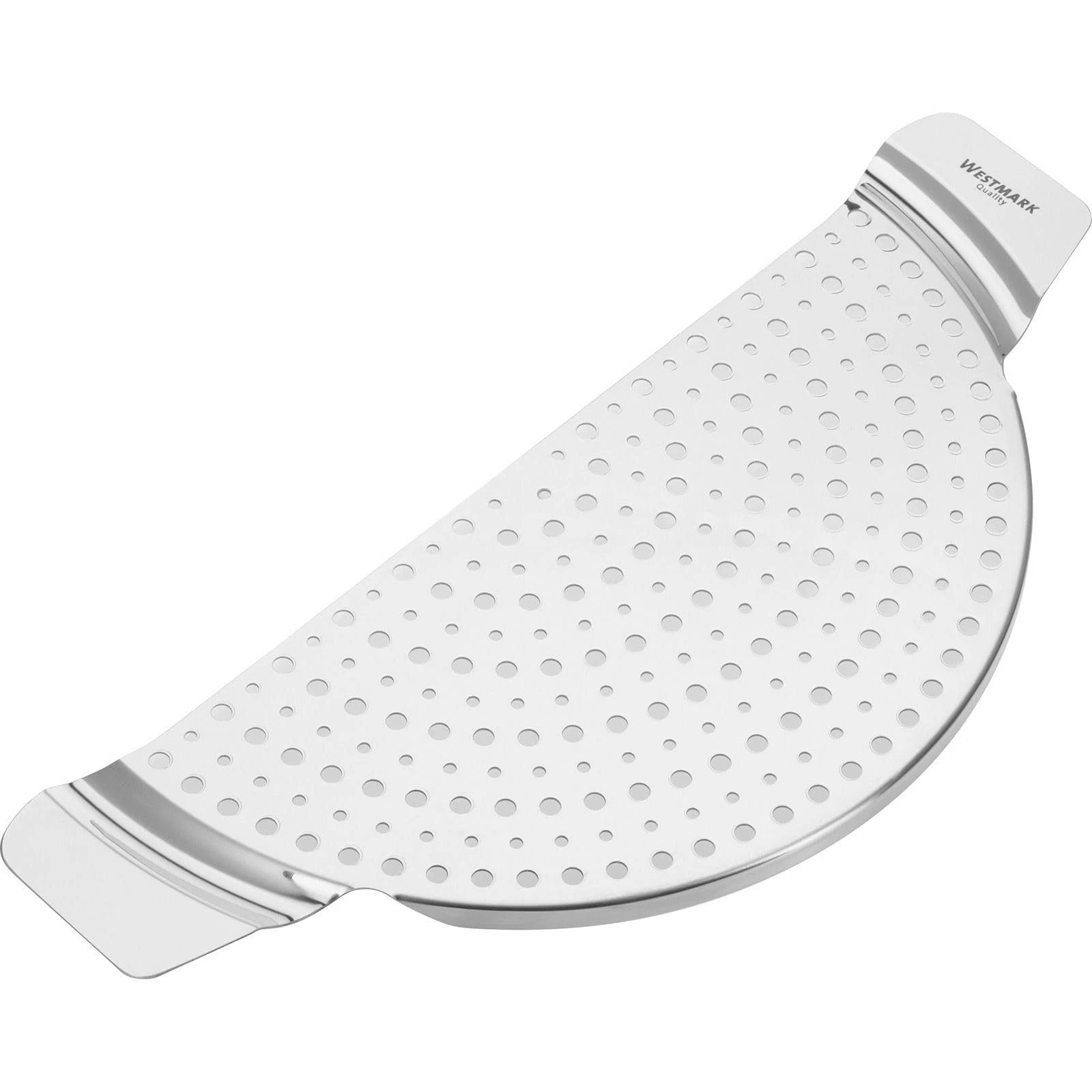 Stainless Steel Pan Strainer – Heat-Resistant Pot Drainer with Recessed Grip ...