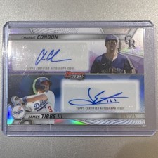 2025 Topps Bowman's Best Dual Autographs Charlie Condon James Tibbs #DA-CT /75