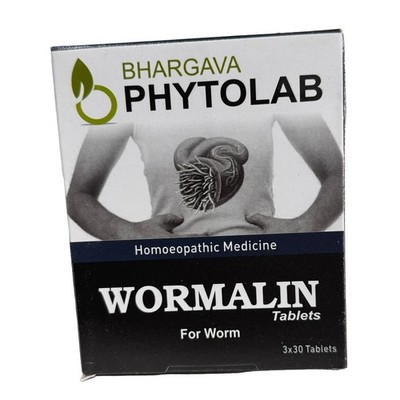Dr.Bhargava Wormalin (90 Tablets) All Kinds of Worms Tape, Thread & Hooks