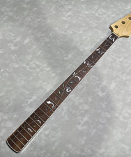 Gloss J Bass guitar neck part 4 string 20Fret 34inch Rosewood real inlay replace