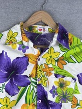 Vintage 70s Camp Collar Hawaiian Tropical Shirt Fits S-M