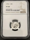 1953 PF68 Roosevelt Dime, Stunning PROOF!!!