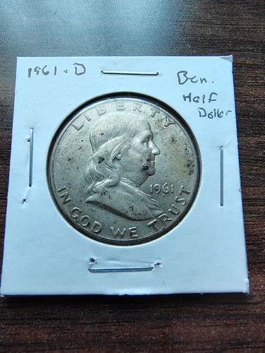 Franklin Half Dollar 1961-D - XF, Light Toning - Good Shape