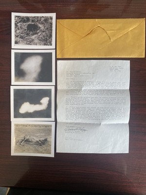 1992 Richard Haines UFO Research Letter Signed w Polaroids Unusual Findings