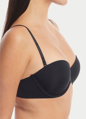 Lauren Ralph Lauren Women's Luxe Smoothing Convertible Strapless Bra Black 32C - Picture 6 of 9