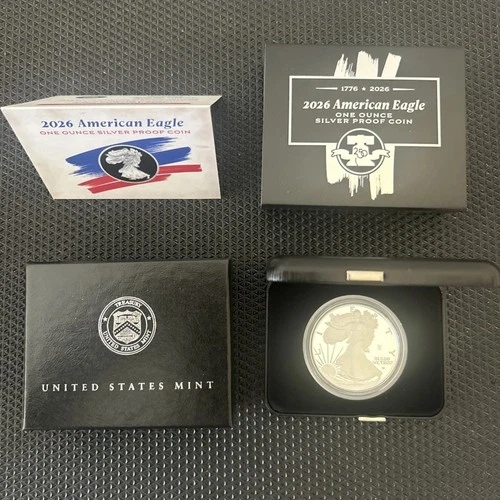 American Eagle 2026 One Ounce Silver Proof Coin West Point (W) In Hand