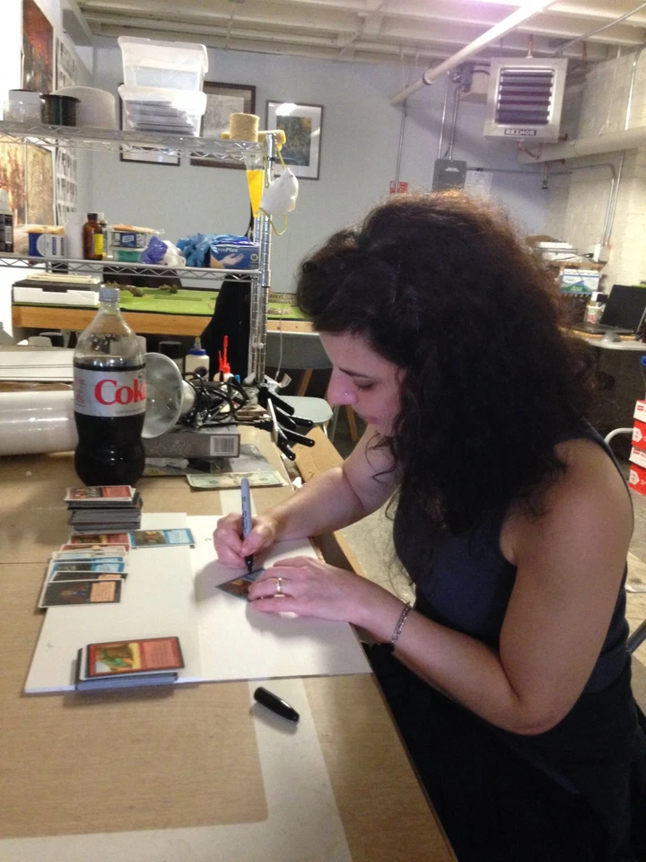 Signed MTG Magic ARTIST PROOF _ Antiquities GOBLIN ARTISANS _ 1/350 Julie Baroh! - Image 3 of 4