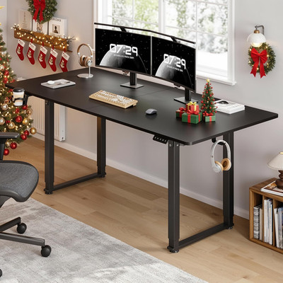 Height Adjustable Electric Standing Desk 71X32 Inches Rectangle Sit Stand up Des