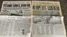 TITANIC SINKING NEW YORK AMERICAN, NEWSPAPER 4/17/1912  Carpathia April 17, 1912