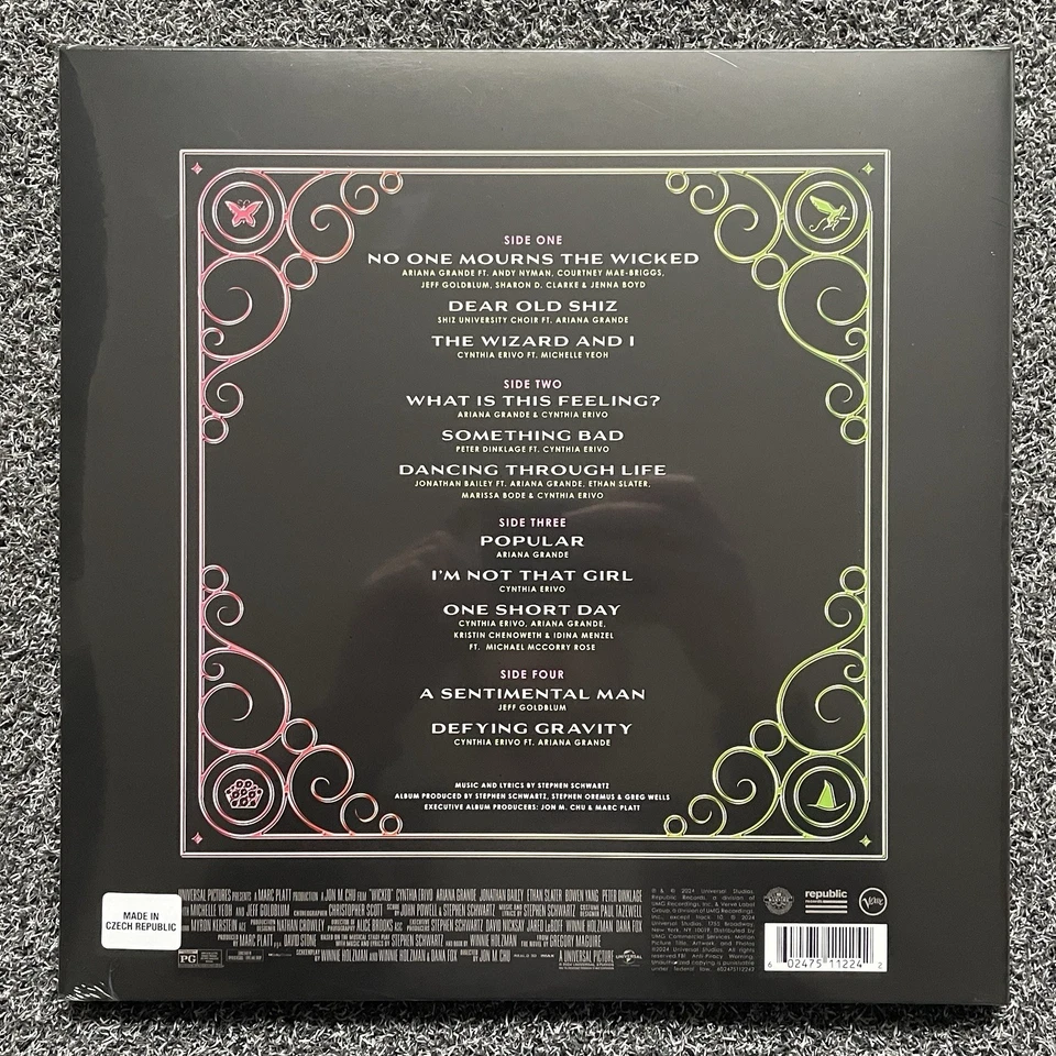Wicked Picture Disc Vinyl & Signed Autographed Print Ariana Grande Cynthia Erivo - Image 3 of 4