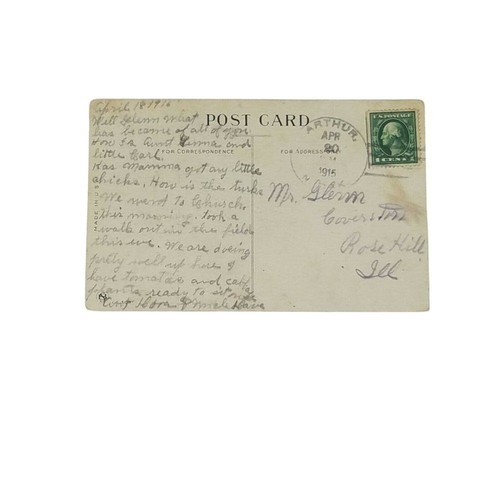 Comic Cartoon Postcard "A Stamp or Two I'm Sending You" 1915 RPPC Vintage Stamp - Picture 8 of 8