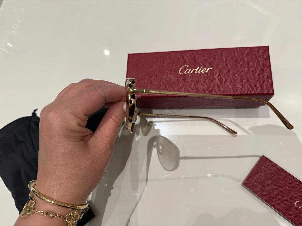 Gafas de sol Cartier para mujer ojo de gato moda valor minorista $1345   Foto 4 de 4