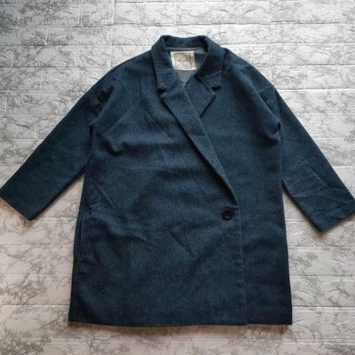 Ichi Antiquites Herringbone Pattern Chester Coat