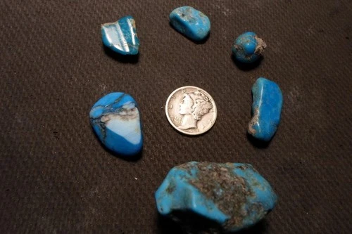 "KINGMAN" Dark-Blue TURQUOISE (B4a) with Black Spiderweb matrix
