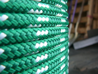 NovaTech XLE Halyard Sheet Line - Dacron Sailboat Rope - 5/16" X 100' White/Green