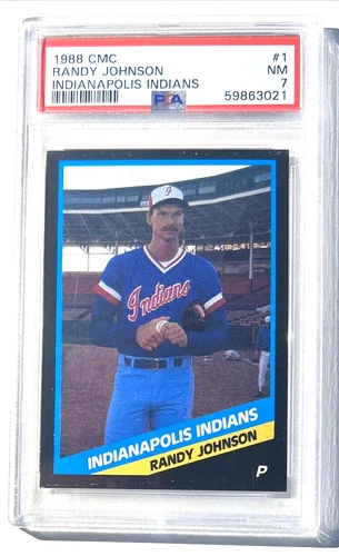 1988 CMC (TCMA) Indianapolis Indians Randy Johnson #1 PSA 7 - Pop 7 (10 higher)