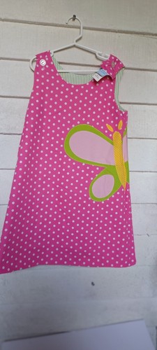 Easter dress Rags Land 7 Reversible Girls Butterfly ice cream Polka dot dress - Picture 2 of 10