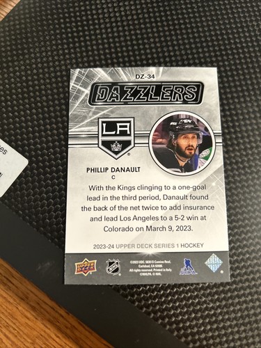 Los Angeles Kings - Phillip Danault - 23/24 UD Series 1 - Orange Dazzlers #DZ-34 - Picture 2 of 2