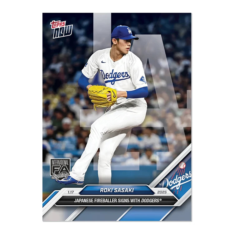 OS-13 - Roki Sasaki - 2025 Topps NOW - Japanese Fireballer Signs