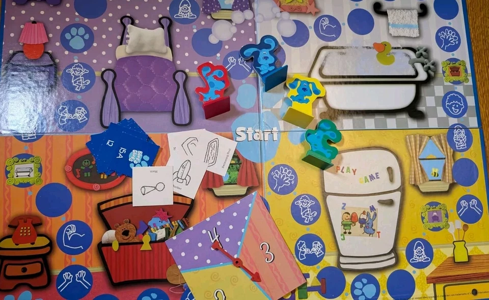 Nickelodeon Blues 线索棋盘游戏大学游戏 1998 年 3-6 岁无记事本 — 第 2/4 张图片