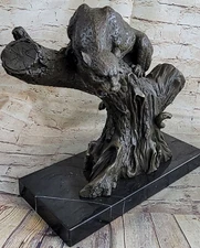SUPERB ART DECO 100% LARGE BRONZE PUMA/LEOPARD/ JAGUAR/ BIG CAT SCULPTURE DECO 