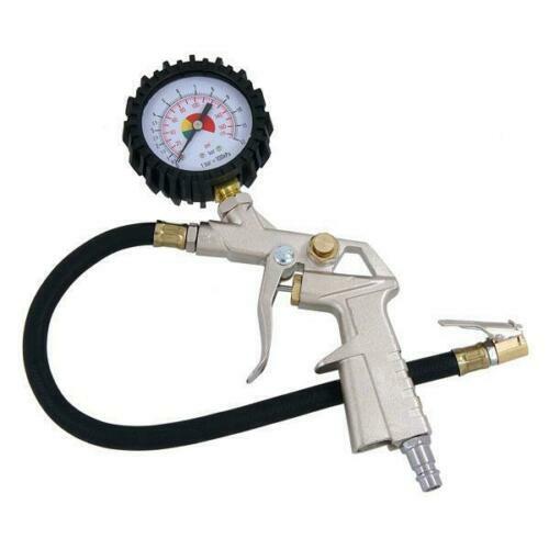 Garage Air Line Tyre Pump Inflator Pressure Gauge For Compressor Gun - Picture 3 of 3