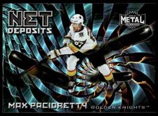 2020-21 Skybox Metal Universe Net Deposits Max Pacioretty Vegas Golden Knights