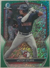 🔥2023 Bowman Chrome GREEN SHIMMER Victor Izturis #d /99🔥