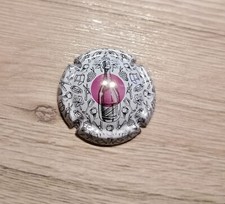 Capsule de vin pétillant générique blanche noire et violette claire 1 bouteille