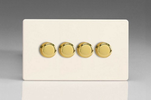 Varilight Screwless Primed Black With Brass Light Switches & Sockets Range - Picture 21 of 36