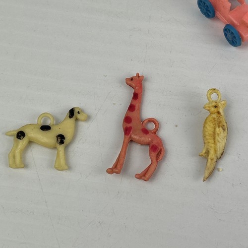 Vintage Cracker Lot Gumball Toys CHARMS Black Cats Cars Zoo Animals - Picture 3 of 8