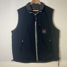 Abercrombie  Fitch Vest Mens Large Blue Reversible Full Zip Fleece Outdoor Y2K