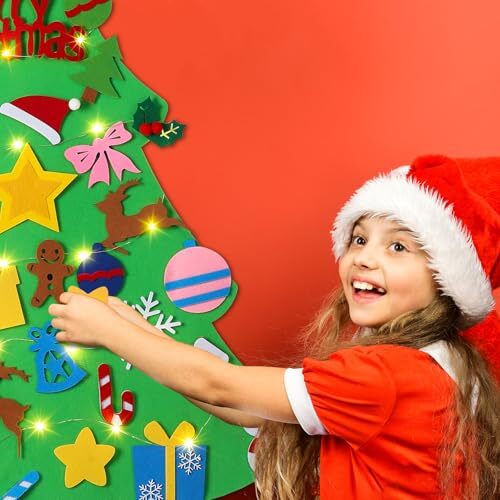 Felt Christmas Tree for Kids - 3.6 FT Felt Christmas Tree with 35 Pcs Large - Picture 5 of 8