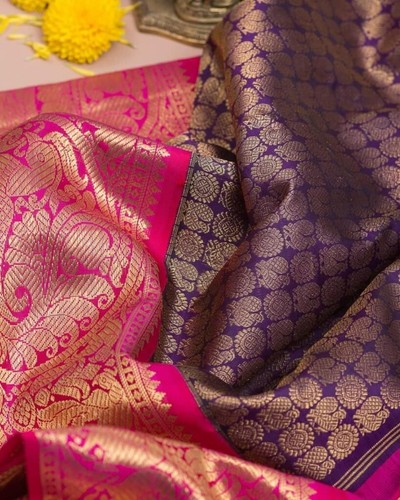Premium Banarasi Jacquard Saree for Women | Indian Festival By Aadatexport - Picture 3 of 8