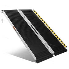 3 Foot Aluminum Folding Wheelchair Ramp Scooter Mobility Portable Non-Slip