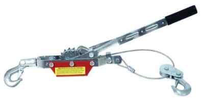 Come-Along Double Gear Hand Ratchet Cable Puller w/ 2 Hooks 2 Ton 4,000lb