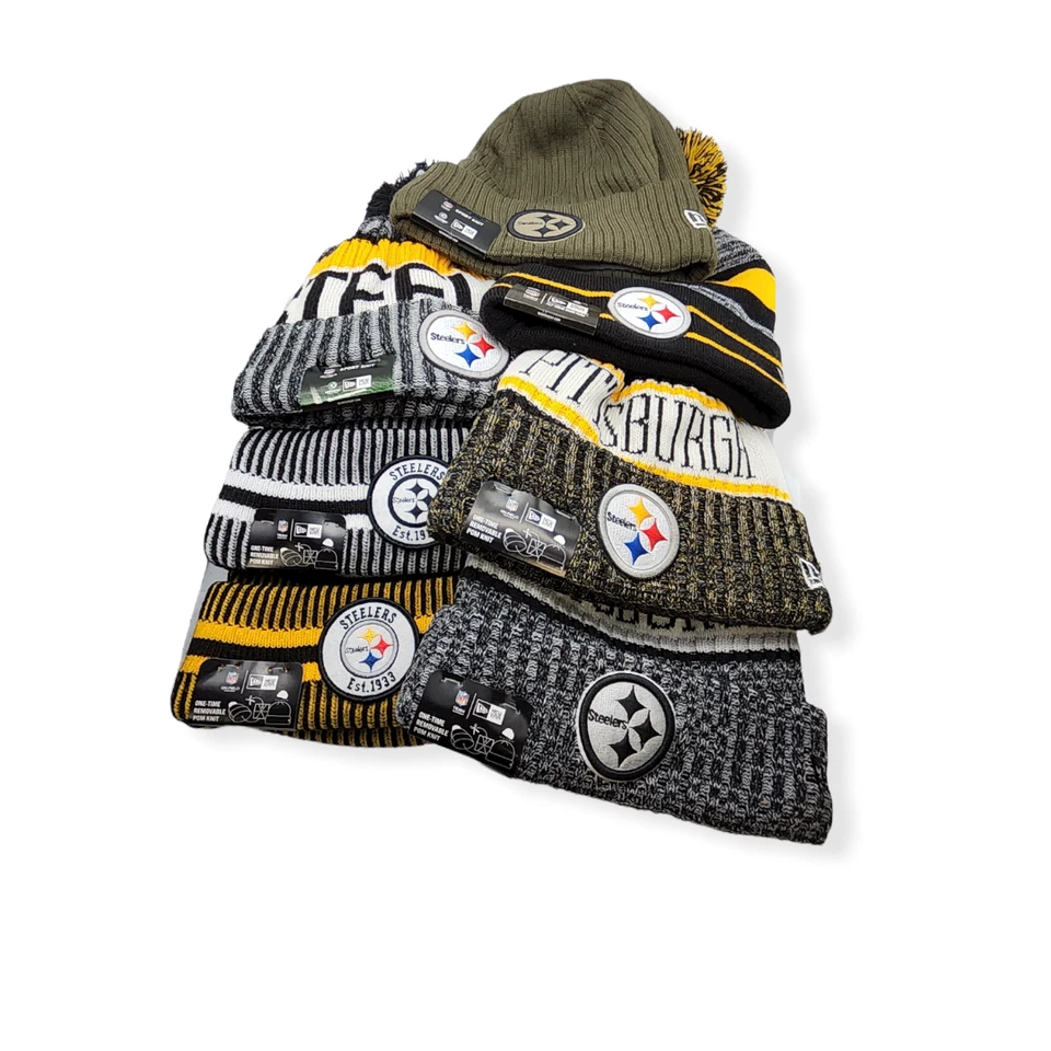 Authentic New Era Pittsburgh Steelers Sport Knit Beanie Cold Weather Hat
