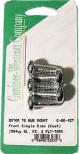 GARDNERWESTCOTT FRONT BRAKE ROTOR TORX BUTTONHEAD BOLTS (CHROME) PART# C-80-41T