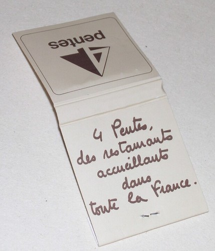 Pochette Allumettes : 4 PENTES des restaurants accueillants dans toute la France - Picture 3 of 3