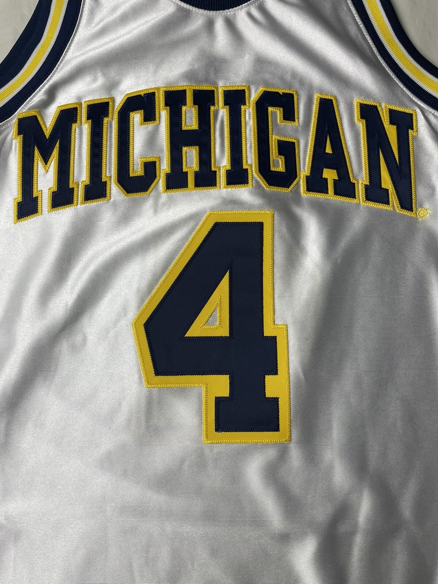 レア‼️ 刺繍‼️ NCAAユニフォーム Michigan Chris Webber Vintage NCAA Michigan Wolverines Chris Webber #4 Jersey