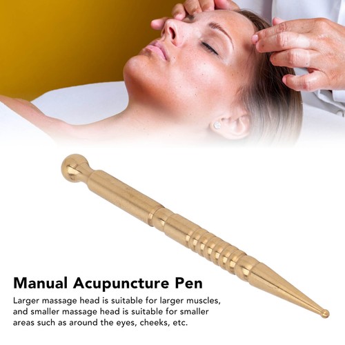 Manual Acupuncture Pen Meridian Body Eye Massager Pain Relief Therapy Brass NEW - Picture 5 of 12
