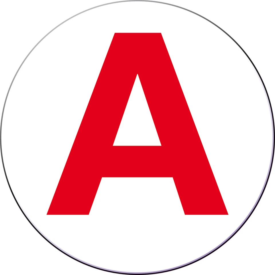 SAFIRMES Disque A - Autocollant sticker - Jeune conducteur permis 15mX15cm ROND
