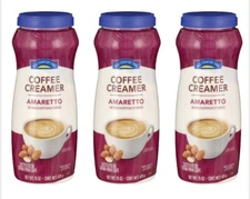 New (3) Sealed Amaretto Powdered Coffee Creamer 15oz HEB Hill Country Fare