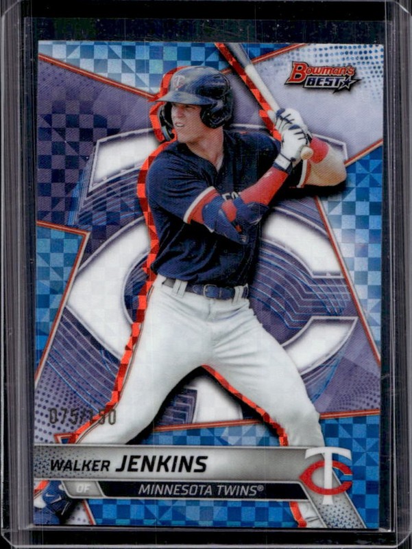 2025 Bowman's Best Walker Jenkins Top Prospects Blue X-Fractor #/150 Twins