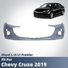 Front Bumper Cover Fascia For 2019 Chevrolet Chevy Cruze Primed 42679642