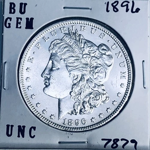 1896 BU GEM MORGAN SILVER DOLLAR UNC MS+++ U.S. MINT RARE COIN 7879