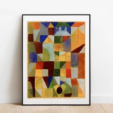Art print Urban Composition with Yellow Windows Paul Klee poster wall art