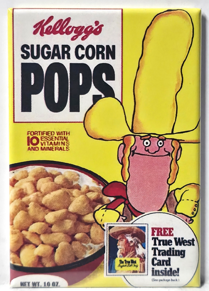 Sugar Corn Pops Vintage Cereal Box 2