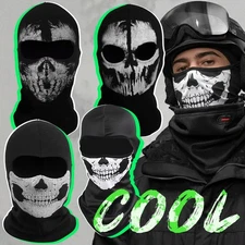 Motorcycle Bike Full Face Skull Mask Men Hat Windproof Head Neck Bicycle Ski Cap